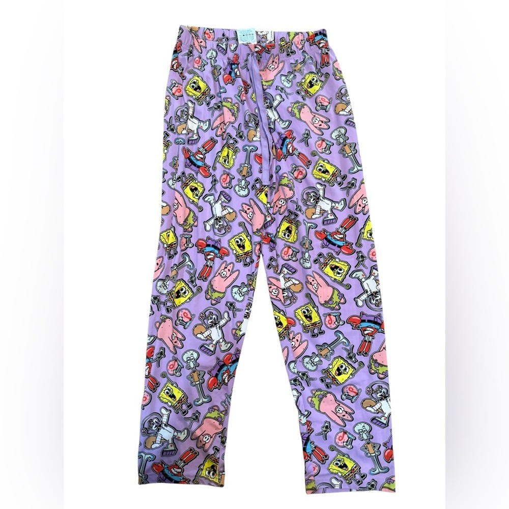 Women’s SpongeBob SquarePants stretchy pajama bottoms EUC Size Medium